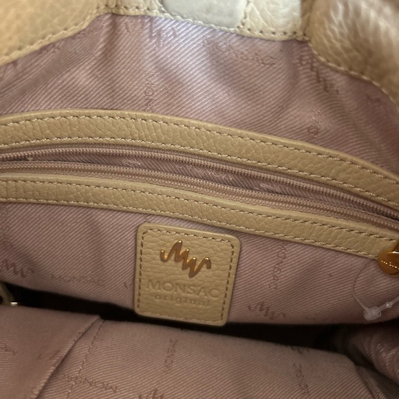 Monsac Cream Crossbody Bag Purse - Picture 5 of 5